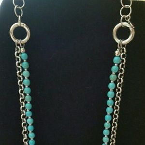 "Joanne" Turquoise & Stainless Steel Necklace